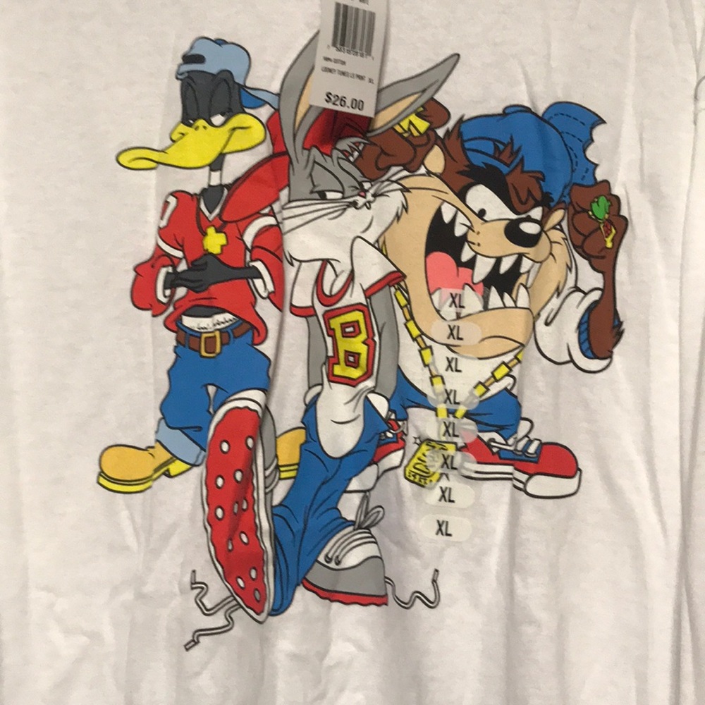 nwt white looney tunes L/s - Picture 2 of 3